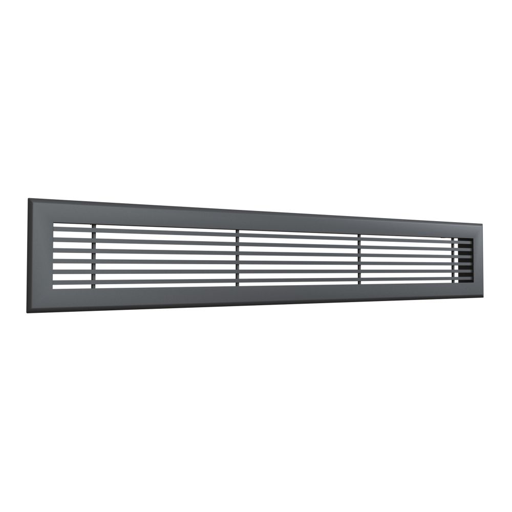 Baillindustrie - Grille soufflage linéaire ailettes fixes Anthracite - Dimensions grilles GSL800X150AN